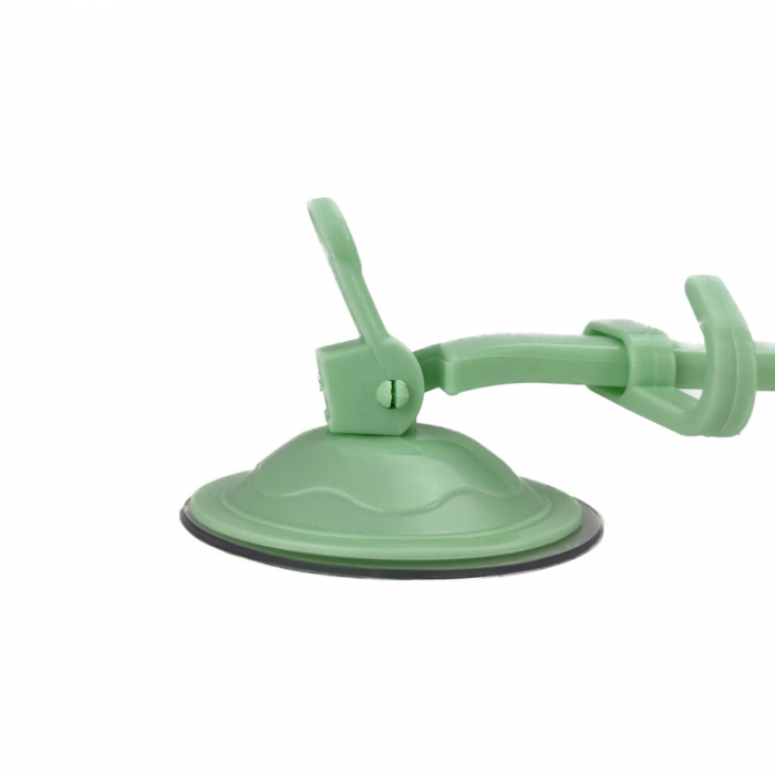 Cuier cu ventuze pentru baie, suport pe colt din plastic cu ventuze, verde [2]