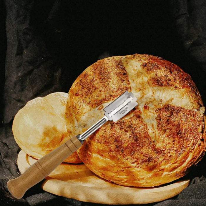 Cutit francez + 5 lame pentru crestat aluat, Otel inoxidabil [2]