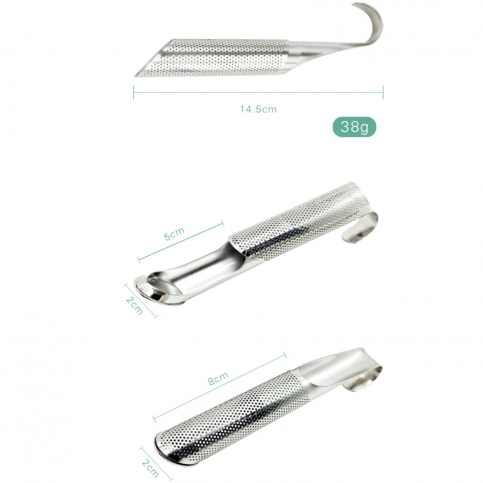 Filtru de ceai metalic cilindric, Infuzor din Inox [4]