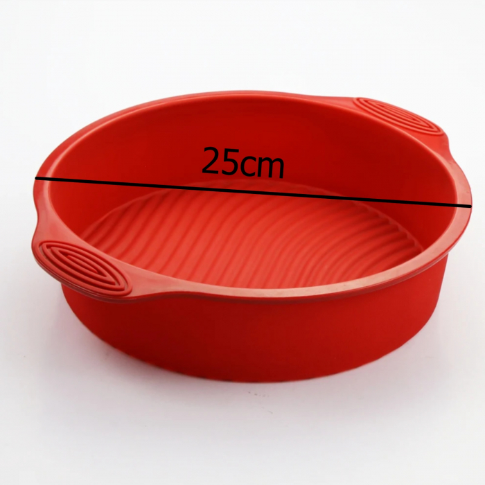 Forma pentru copt prajituri, tort, material silicon, rosu [3]