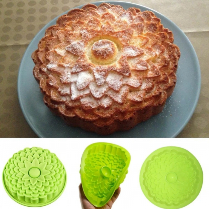 Forma pentru copt prajituri, tort, material silicon, verde [2]