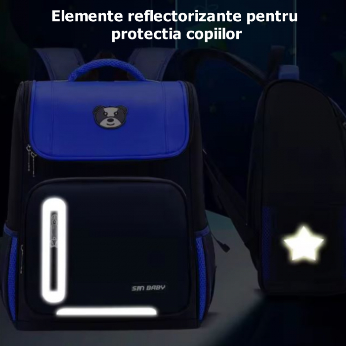 Ghiozdan impermeabil pentru elevi, rucsac de scoala 37x28x15 cm [4]