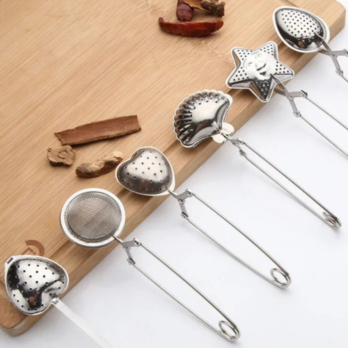 Infuzor de ceai, infuzor inox,  infuzor tip cleste, forma stea [2]