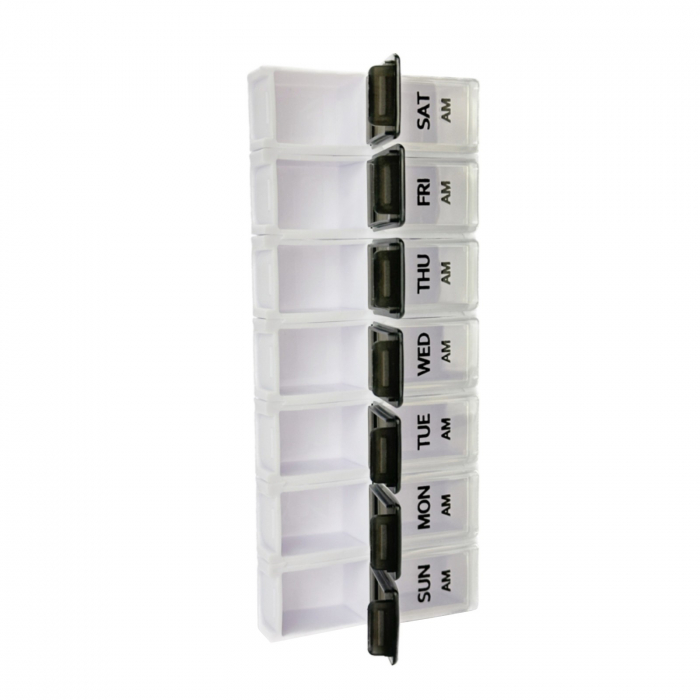 Organizator de medicamente saptamanal / 2 saptamani alb/negru [2]