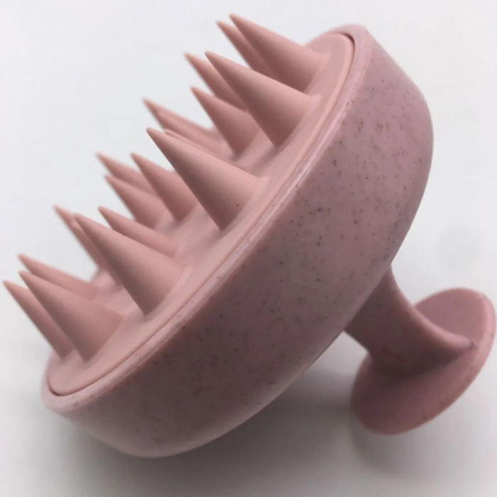 Perie pentru masaj capilar, perie masaj scalp, perie din silicon pentru scalp, roz [2]