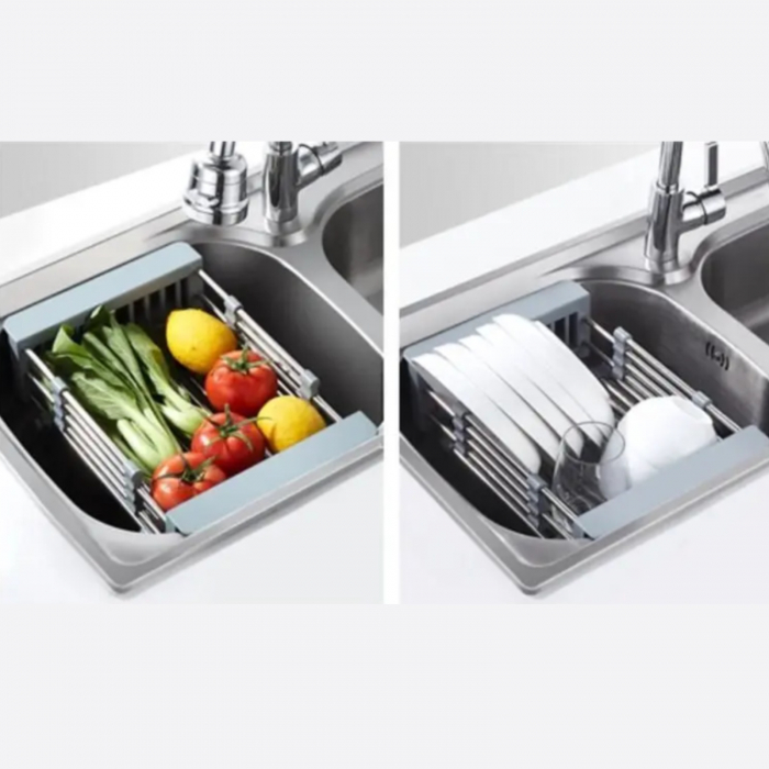 Scurgator pentru vase si legume, extensibil, multifunctional, pentru chiuveta [2]
