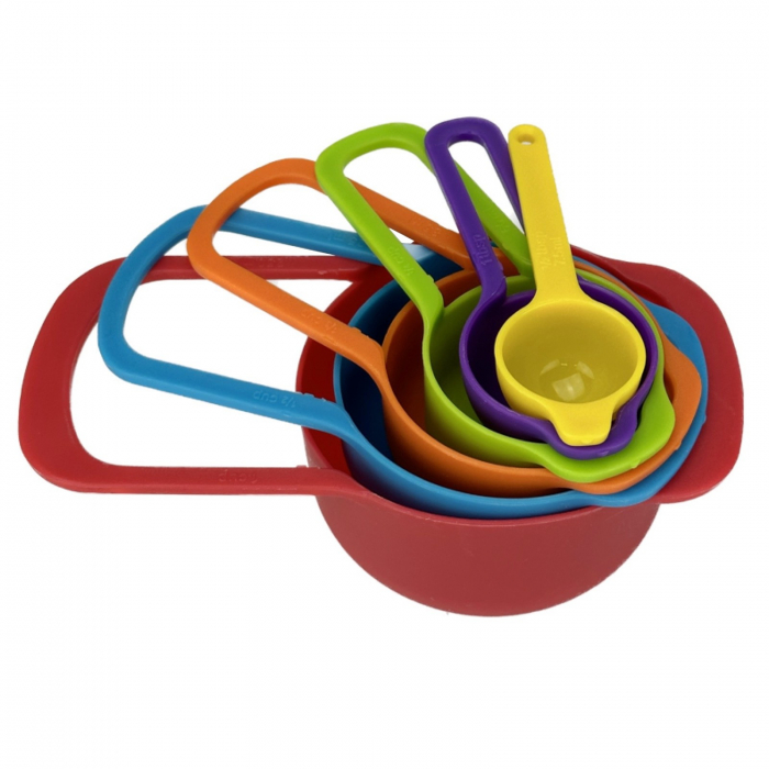 Set 6 cupe masurare, set de linguri pentru masurare, cupe plastic [3]
