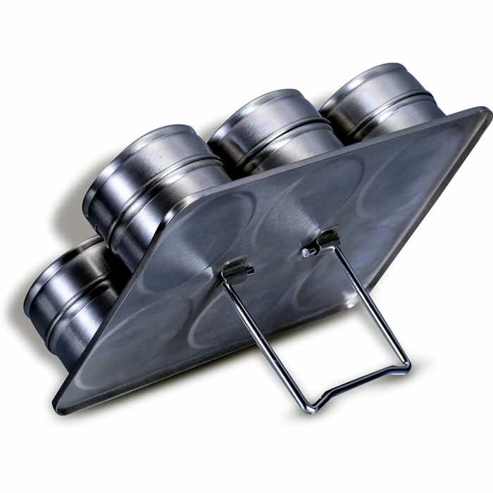 Set 6 recipiente cu magnet, pentru condimente, INOX [4]