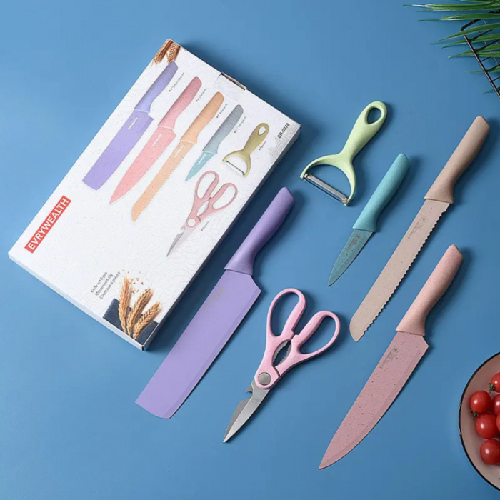 Set cutite de bucatarie 6 piese colorate [2]