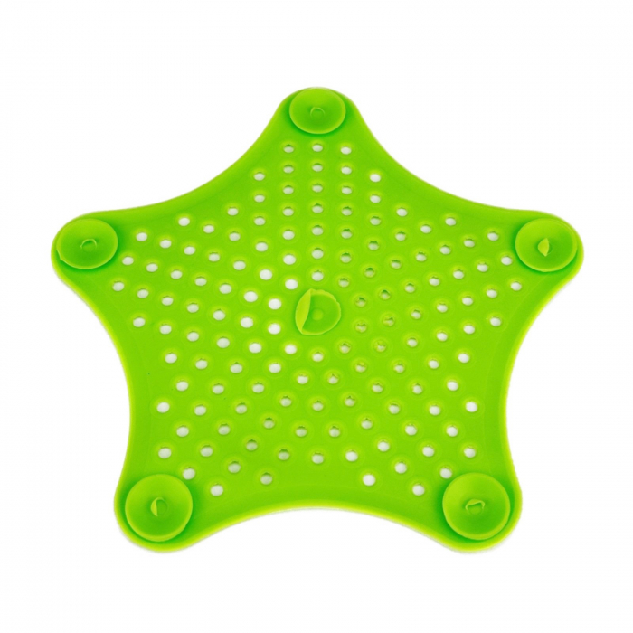 Sita din silicon pentru scurgere, sita chiuveta, sita cada baie, verde [2]