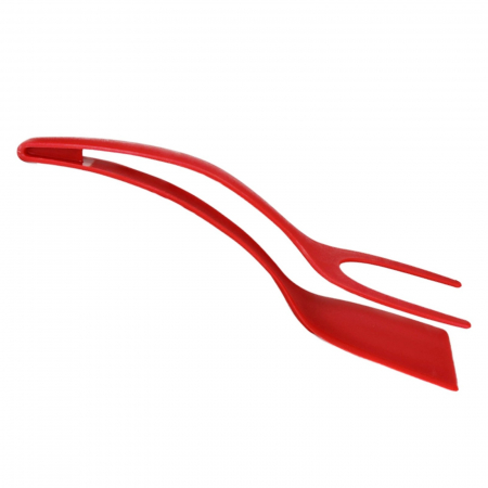 Ustensile din silicon - Spatula pentru oua ochiuri, spatula cleste, spatula omleta, rosu