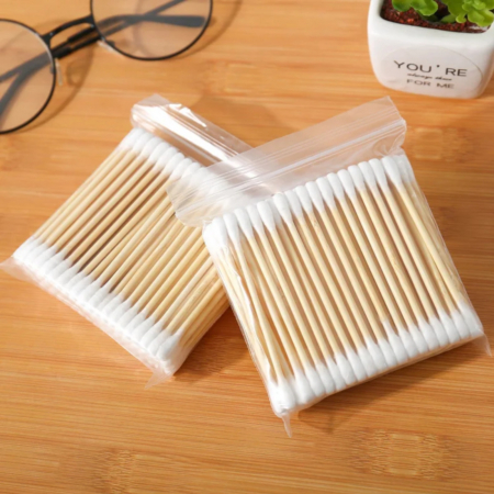 Betisoare urechi - 100 betisoare urechi, eco friendly, bambus si bumbac