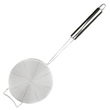 Ustensile din inox - Paleta strecuratoare inox, strecuratoare skimmer inox, paleta de strecurat gogosi