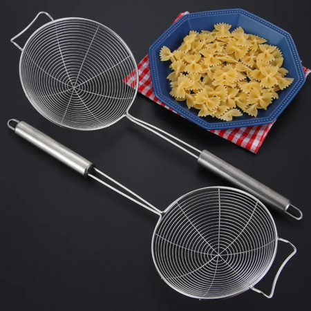 Paleta strecuratoare inox, strecuratoare skimmer inox, paleta de strecurat gogosi [4]