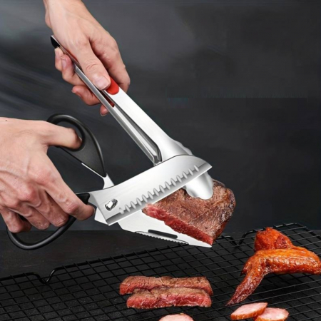 Foarfeci - Foarfeca demontabila pentru carne, inox si carcasa de protectie,