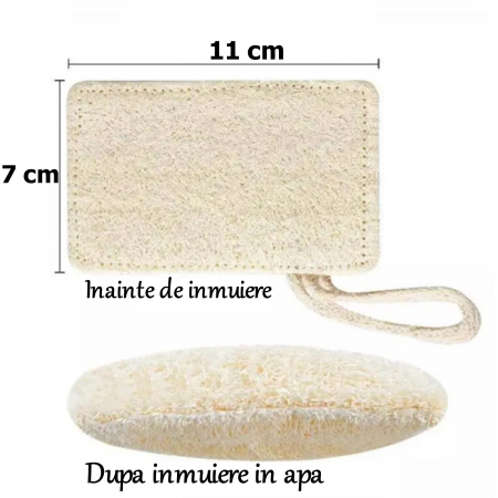 Burete din fibra naturala pentru vase, burete lufa tare, burete usor abraziv [1]