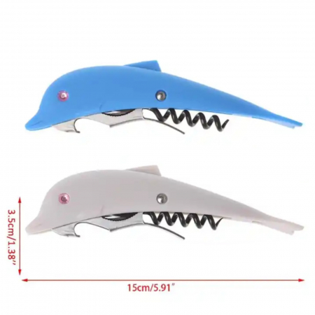 Accesorii bar - Deschizator pentru sticle de vin, tirbuson in forma de delfin