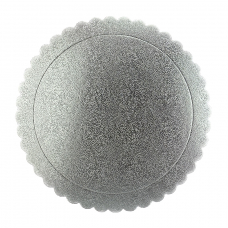 Alte ustensile - Disc tort rotund ondulat, discuri argintii pentru tort, disc tort, 2 mm
