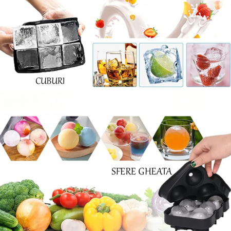 Forma silicon pentru sfera de gheata 4.5 cm diametru [3]