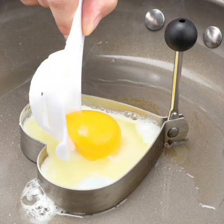 Forme din inox pentru gatit oua, clatite, forme pentru ochiuri de ou, forme preparare oua, inima [4]