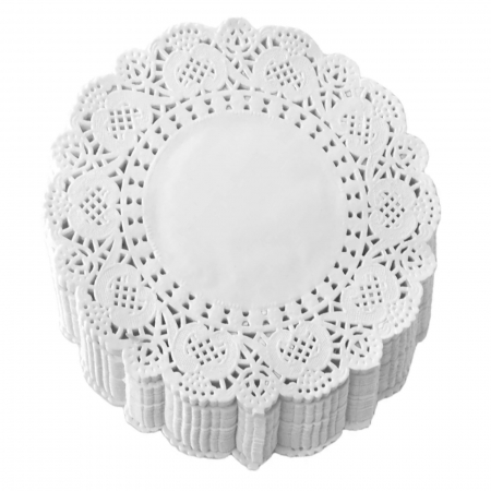 Accesorii bucatarie - Hartie dantelata 100 bucati, hartie dantelata prajituri, dantela de hartie 25 cm diametru