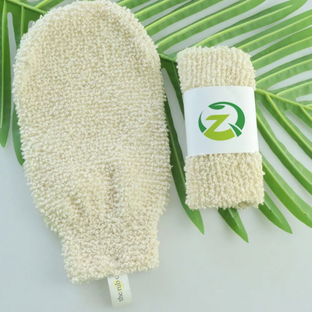Alte accesorii - Manusa exfolianta pentru corp bambus pentru curatarea tenului sensibil