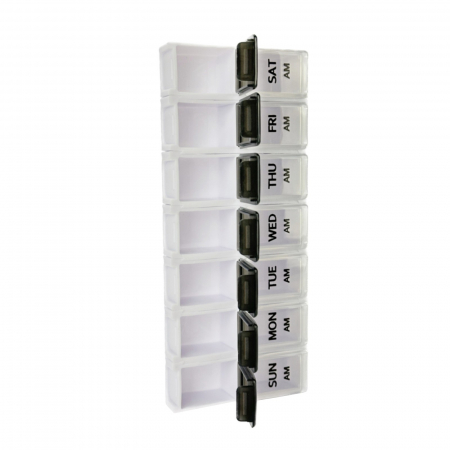 Organizator de medicamente saptamanal / 2 saptamani alb/negru [1]