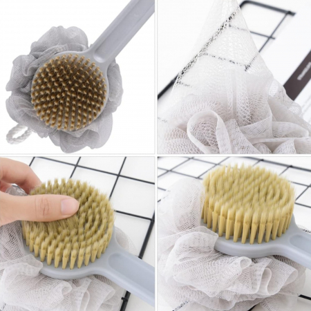 Perie pentru baie 2 in 1, maner lung, 38 cm [4]