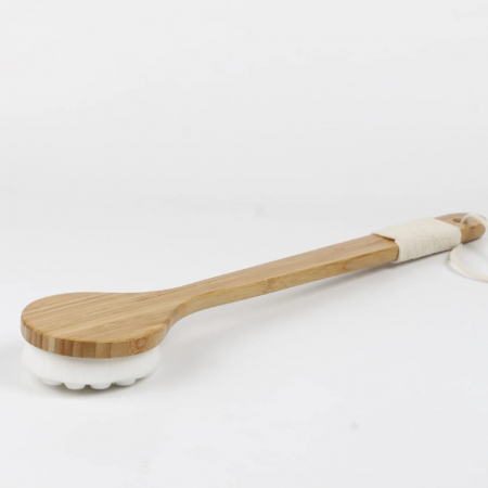 Perie moale pentru baie, maner lung din lemn, 40 cm [2]