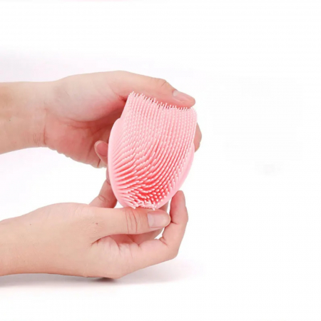 Perie pentru corp 2 in 1, din silicon pentru curatare, exfoliere si masaj corporal [5]