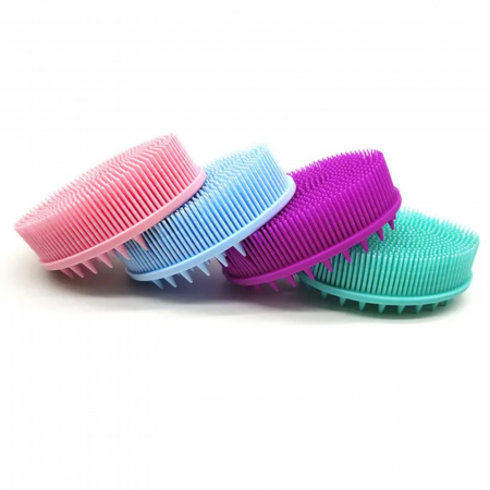 Perii pentru baie - Perie pentru corp 2 in 1, din silicon pentru curatare, exfoliere si masaj corporal