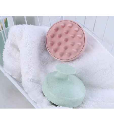 Perie pentru masaj capilar, perie masaj scalp, perie din silicon pentru scalp, roz [3]