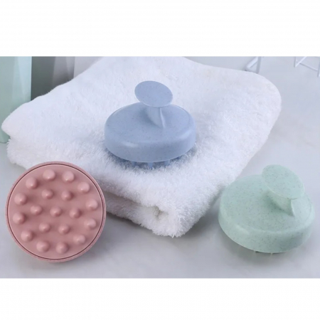 Perie pentru masaj capilar, perie masaj scalp, perie din silicon pentru scalp, roz [4]