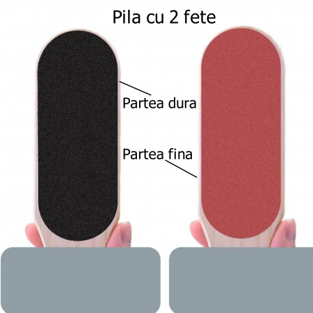 Pila pentru calcaie, din lemn, 2 fețe dur/fin [1]