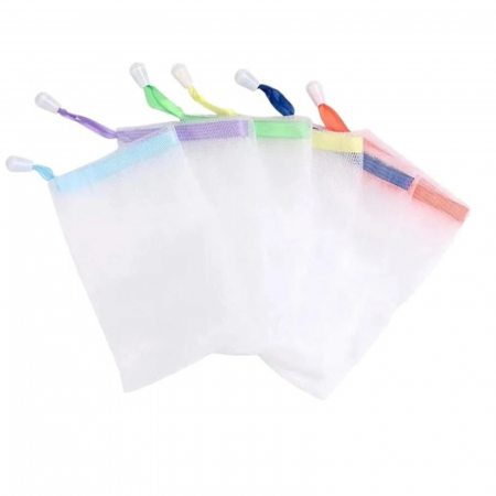 Alte accesorii - Plasa pentru spumare, saculet sapun, plasa de spumare multicolor, 1 bucata