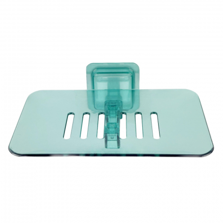 Sapuniere - Sapuniera baie, savoniera dus, sapuniera cu montare pe perete, verde-transparent