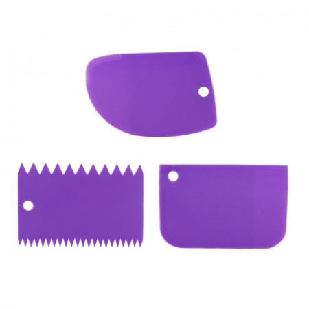 Alte ustensile - Set 3 raclete pentru tort, nivelator de finisat tortul, spatula torturi