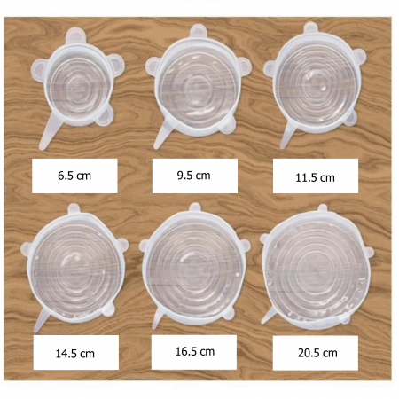Set 6 capace flexibile din silicon, pentru alimente [2]