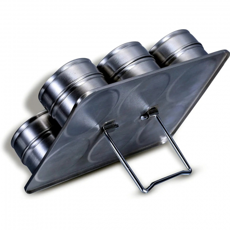 Set 6 recipiente cu magnet, pentru condimente, INOX [3]