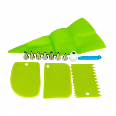 Alte ustensile - Set 8 duiuri inox, 1 pos, 3 raclete patiserie, 1 clema pos