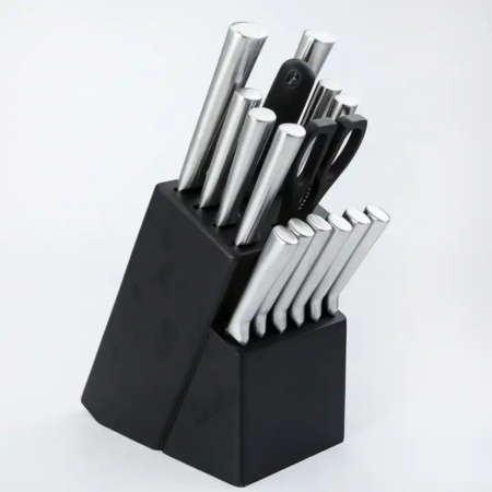 Set cutite din inox, 16 piese in set, 13 cutite, 1 foarfeca, 1 masat diamant, 1 suport [1]