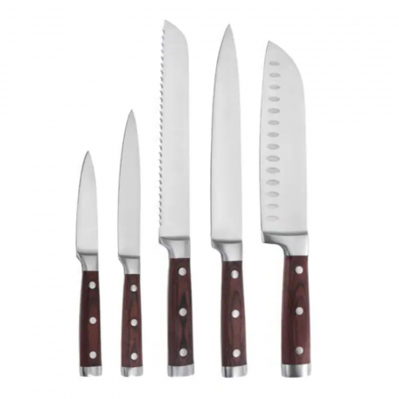 Set cutite din inox si maner PAKKA, 15 piese in set, 13 cutite, 1 foarfeca, 1 masat diamant, 1 suport [3]