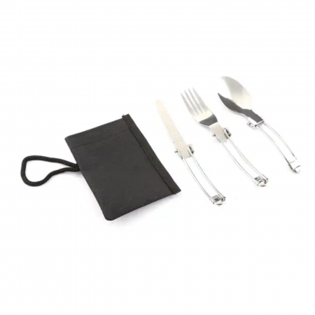 Set tacamuri pliabile pentru camping, inox [2]