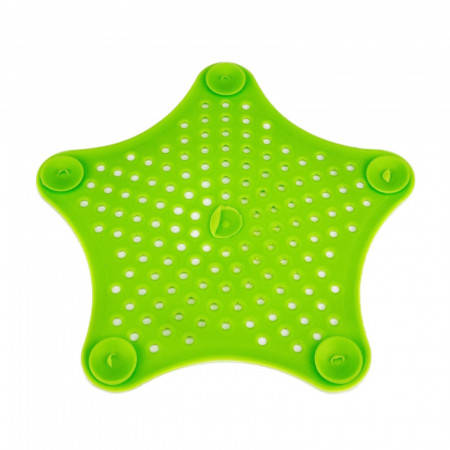 Sita din silicon pentru scurgere, sita chiuveta, sita cada baie, verde [1]