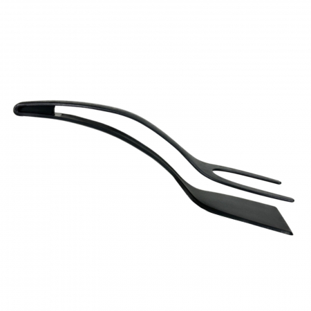 Ustensile din silicon - Spatula pentru oua ochiuri, spatula cleste, spatula omleta, negru