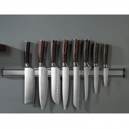 Cutite si seturi de cutite - Suport magnetic din aluminiu Heinner pentru cutite, 61.5x4.5x1.9 cm