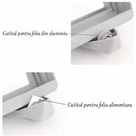 Suport rola prosop hartie pentru bucatarie, culoare bej+alb, aparat folie alimentara, dispenser triplu de bucatarie pentru rola de hartie [4]