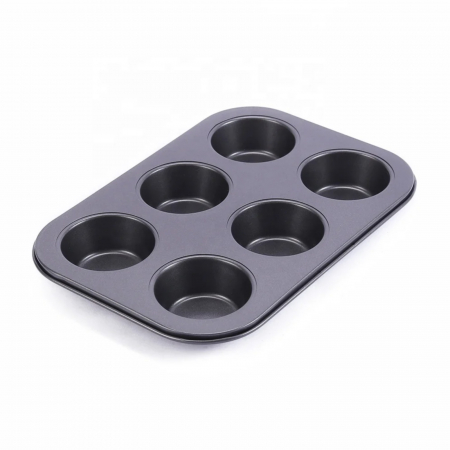 Accesorii bucatarie - Tava 6 briose, otel 26 cm x 18 cm