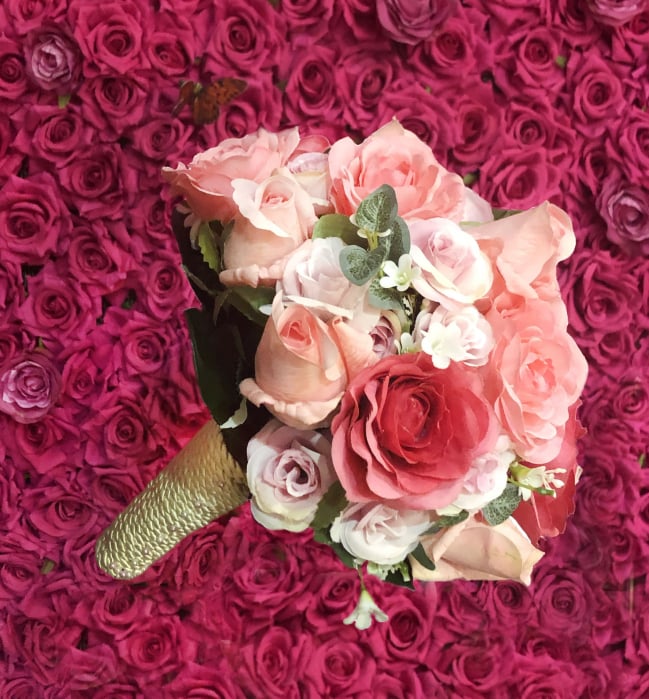 Buchet de Flori EVENTISSIMI - 15 Trandafiri Roz [2]