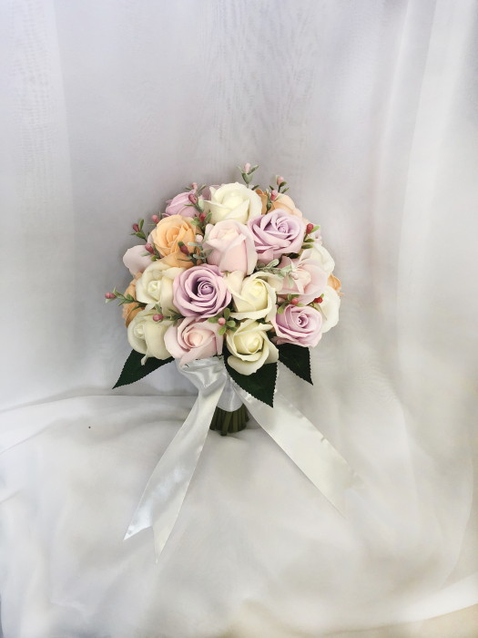 Buchet de Flori EVENTISSIMI - 27 Trandafiri, Multicolor [2]